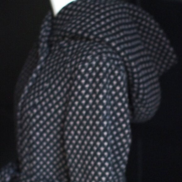 Kismet | Houndstooth Wool Blend Tie Waist Coat w Hood - Picture 4 of 6